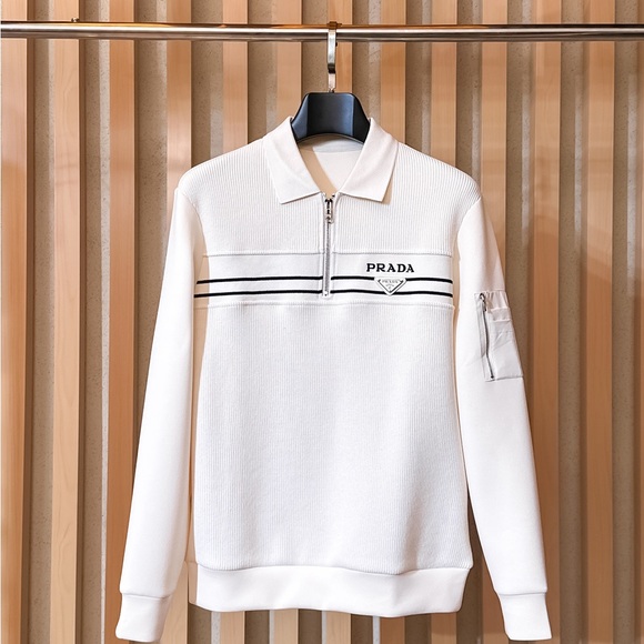 Prada Men's White Crewneck Sweater - Picture 1 of 9